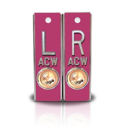 Aluminum Position Indicator X Ray Markers- Pink Solid Color